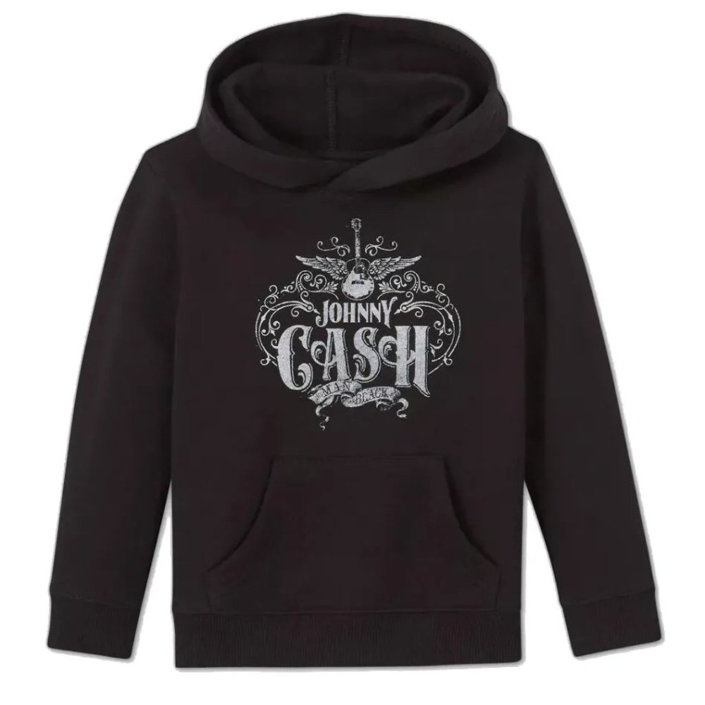 Toddler Boys' 3T Johnny Cash Hooded Sweatshirt Black NWT